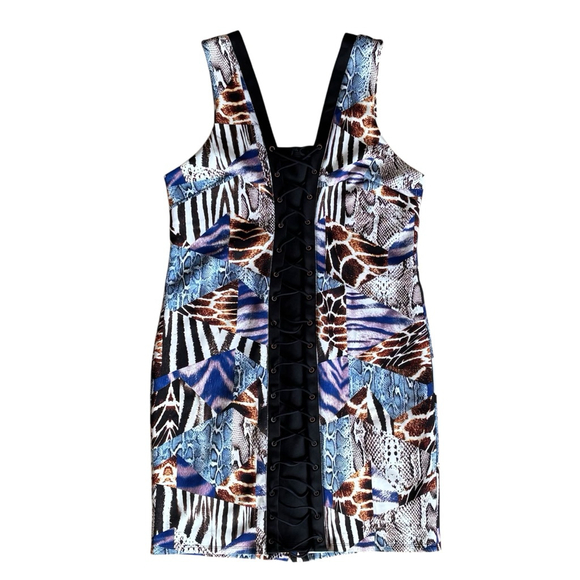 Thalia Sodi Animal Print Mini Dress Size XL - Picture 2 of 7